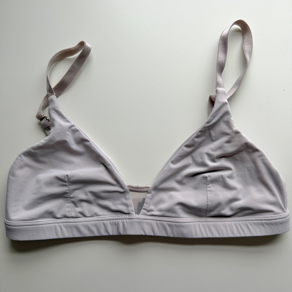 PEPPER | XS SOFT MESH WIRELESS SCOOP BRA LILAC LIGHT GRAY - Picture 4 of 7